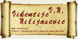 Vikentije Milijašević vizit kartica
